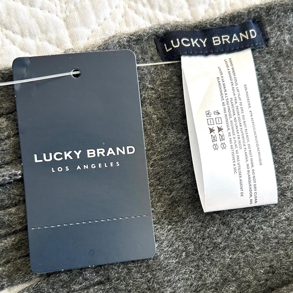 NWT Lucky Brand Extra Long Fringed Scarf Med Charcoal Grey - Picture 4 of 13